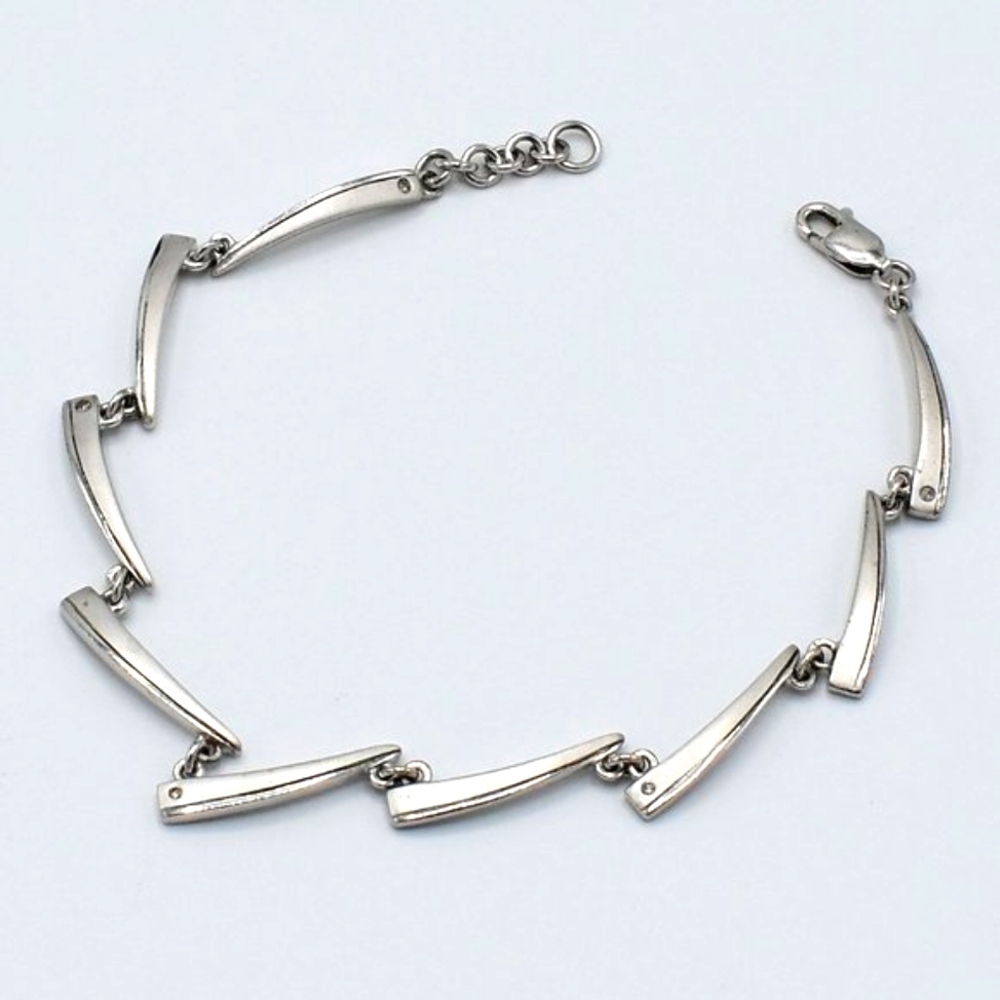 Diamond and Sterling Silver Bracelet